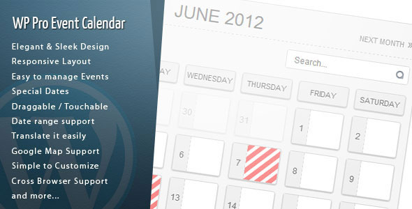 WordPress Pro Event Calendar v2.9.9