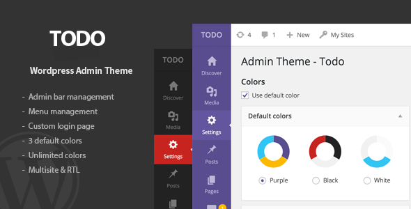 Todo v1.0.1 - Wordpress Admin Theme & Login Page