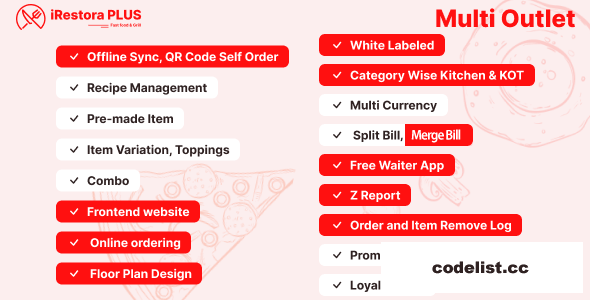 iRestora PLUS Multi Outlet v7.8 - Next Gen Restaurant POS - nulled