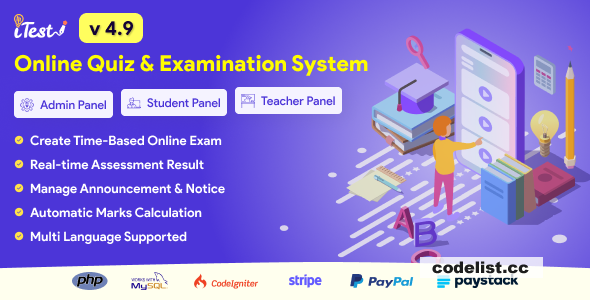 iTest v4.9 - Quiz & Online Examination System
