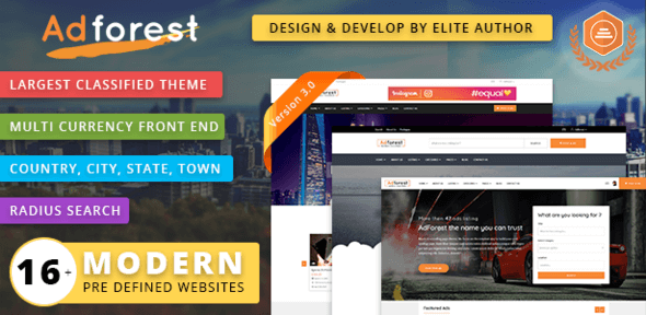 AdForest v3.0.8 – Responsive Classified Ads WordPress Theme
