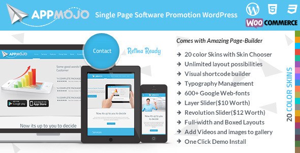 App Mojo v2.9 – Responsive Single Page Promotion Theme