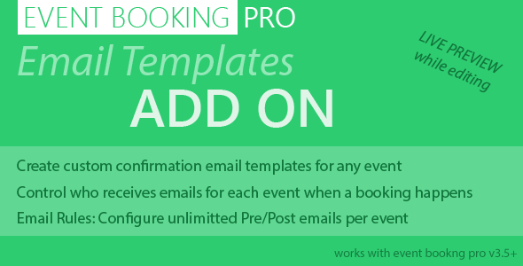 Email Templates v2.0 Addon for Event Booking Pro