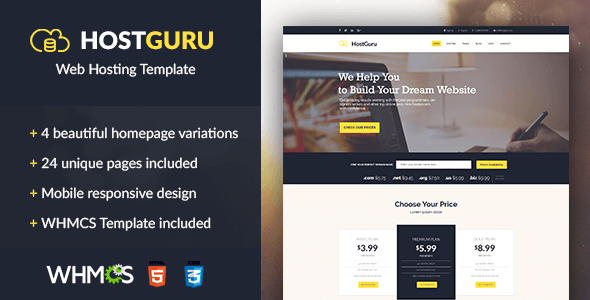 HostGuru v1.0 – Responsive Hosting Company HTML5 Template