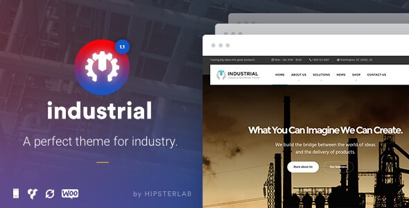 Industrial – Responsive Business, Industry WordPress Theme