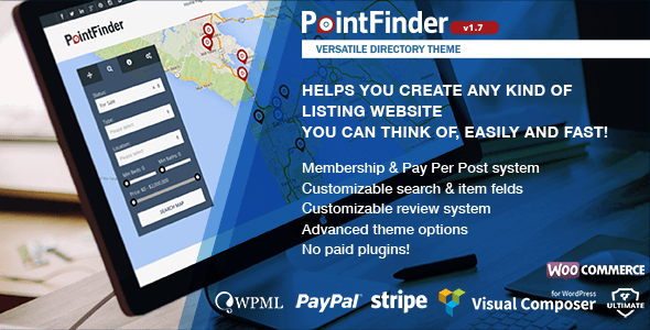 Point Finder v1.8.5 – Responsive Directory WordPress Theme