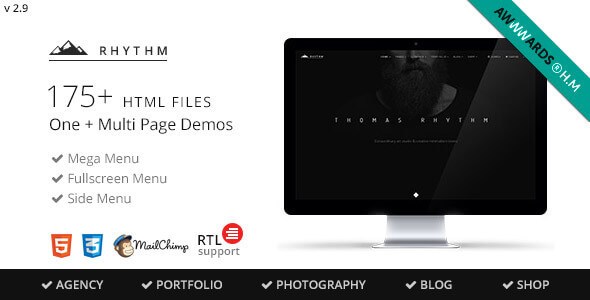 Rhythm v2.9.2 – Multi-Purpose One/Multi Page Site Template