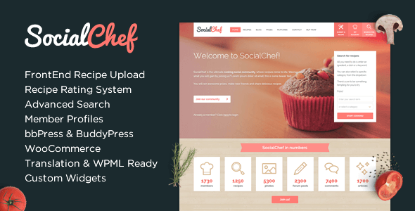 SocialChef v1.29 – Responsive Social Recipe WordPress Theme