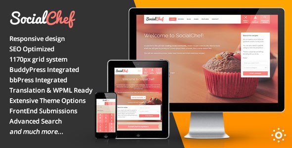 SocialChef v1.2.3 – Social Recipe WordPress Theme