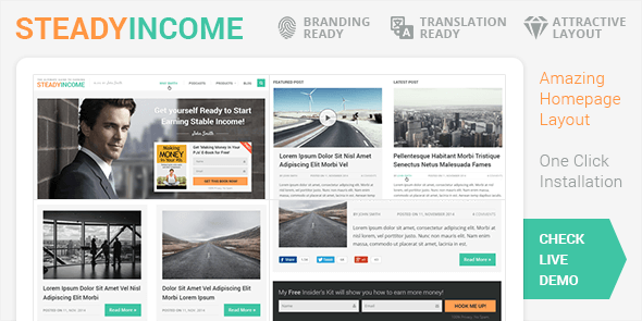SteadyIncome v2.1.7 – Responsive Personal WordPress Blog Theme
