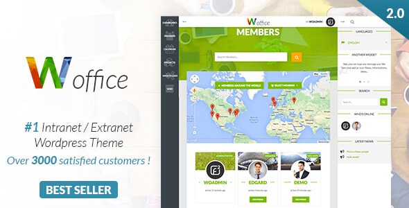 Woffice v2.0.4 – Responsive Intranet/Extranet WordPress Theme