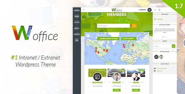 Woffice v1.7.5 – Intranet/Extranet WordPress Theme