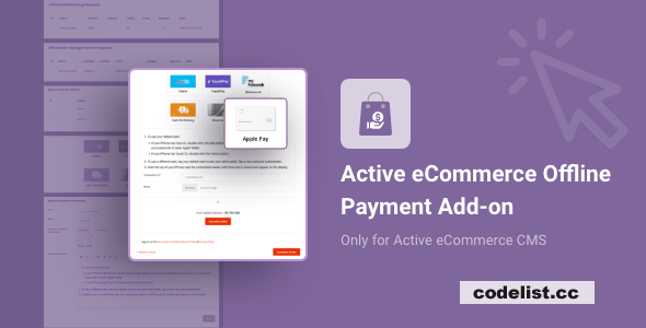 Active eCommerce Offline Payment Add-on v1.7