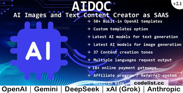 Aidoc v2.1 - AI Writing Assistant and Content Creator