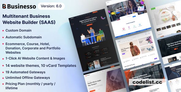 Businesso v6.0 - Multitenant Website Builder SAAS (AI Powered) - nulled
