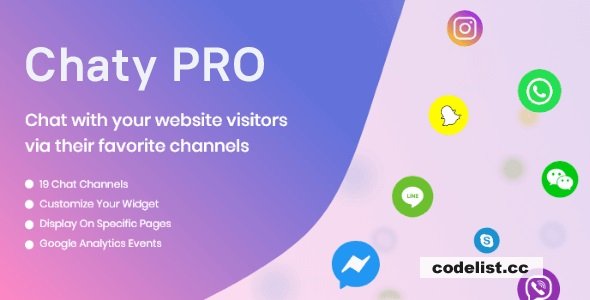 Chaty Pro v3.4.8 – Floating Chat Widget, Contact Icons, Messages,…
