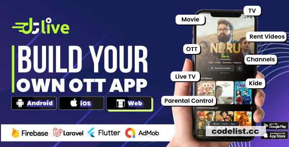 DTLive v1.8 - Movie, TV Show, OTT, Live TV, Streaming Flutter…