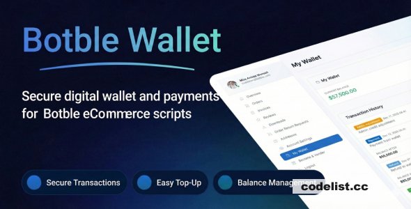 E-Wallet v1.0.2 - Payment Wallet System For Botble eCommerce…