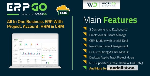 ERPGo SaaS v7.9 - All In One Business ERP With Project, Account, HRM & CRM - nulled