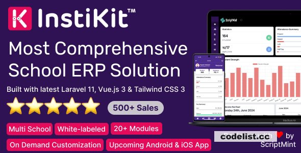 InstiKit School v5.5.0 - School Management System & School…