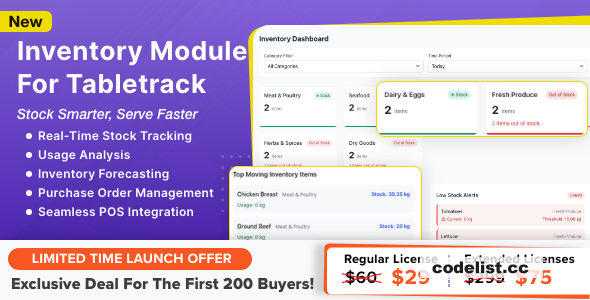 Inventory Module for Tabletrack v1.0.70