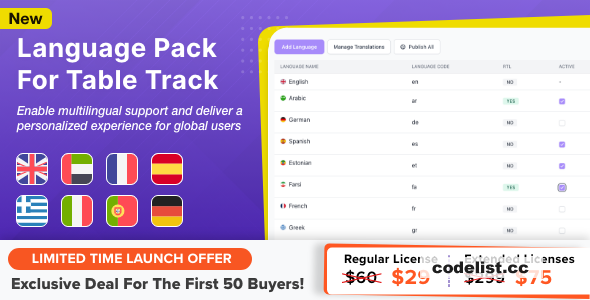 Language Pack Module for Tabletrack v1.0.63