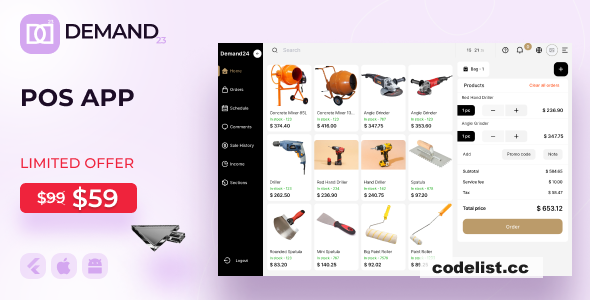 On-Demand24 POS + Order & Service Management (IOS, Android,…