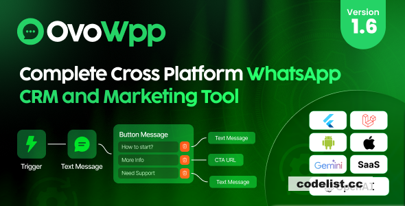 OvoWpp v1.6 - Complete Cross Platform WhatsApp CRM and Marketing Tool