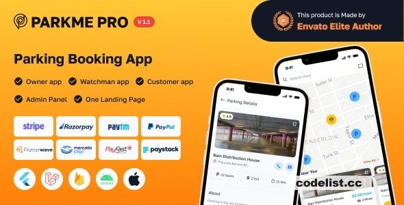 ParkMePRO v1.8 - Flutter Complete Car Parking App with Owner…