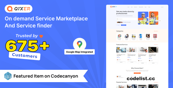 Qixer v3.2.0 - Multi-Vendor On demand Handyman Service Marketplace and Service Finder - nulled