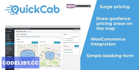 QuickCab v1.4.6 - WooCommerce Taxi Booking Plugin