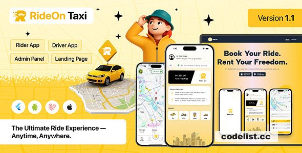 RideOn Taxi v1.1 – Complete Taxi Booking Solution