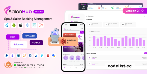 SalonHub v2.0 - Spa & Salon Booking Management Full Solution