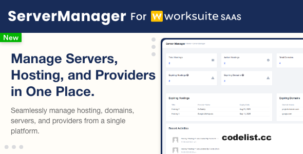 Server Manager Module for Worksuite SAAS v1.0.1