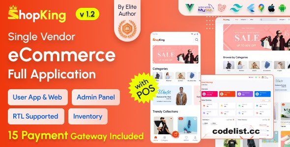 ShopKing v2.9 - eCommerce App with Laravel Website & Admin…