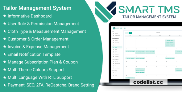 Smart TMS SaaS v1.4 - Tailor Management System