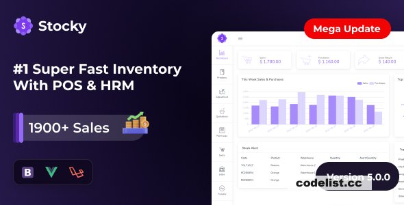 Stocky v5.1 - POS with Inventory Management & HRM