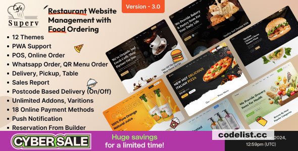 Superv v3.5 - Restaurant Website Management (Food Ordering) - nulled