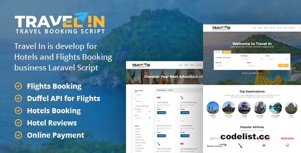 Travelin - Hotel & Air Tickets Booking Laravel Script - 13 November 2025