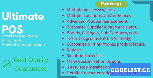 Ultimate POS v6.12 - Best ERP, Stock Management, Point of Sale & Invoicing application - nulled
