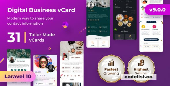vCard SaaS v14.7.6 - Business Card Builder SaaS - Laravel VCard…