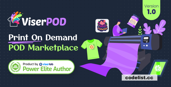ViserPOD v1.0 - Print On Demand POD Marketplace