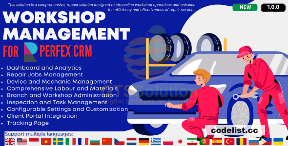 Workshop Management module for Perfex CRM v1.0.0