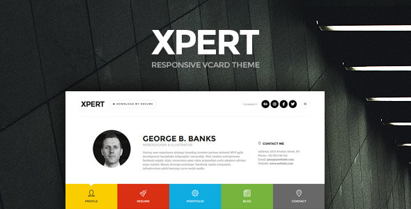 XPERT V1.2.6 - RESPONSIVE CV RESUME WORDPRESS THEME