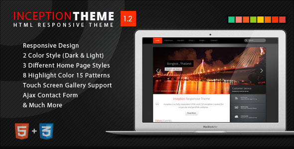 Inception Theme - Themeforest Responsive HTML