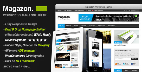 MAGAZON V3.0 - ADVANCED, RESPONSIVE WP MAGAZINE THEME