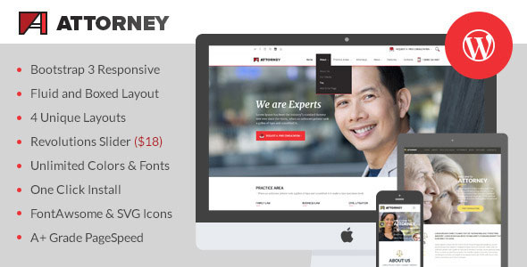 ATTORNEY V1.3 - LAWYER & ATTORNEY WORDPRESS THEME