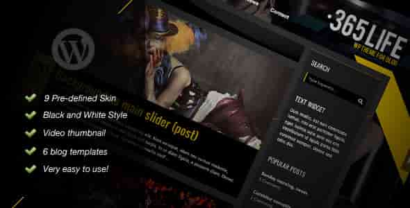 365LIFE - THEMEFOREST WP THEME FOR BLOG