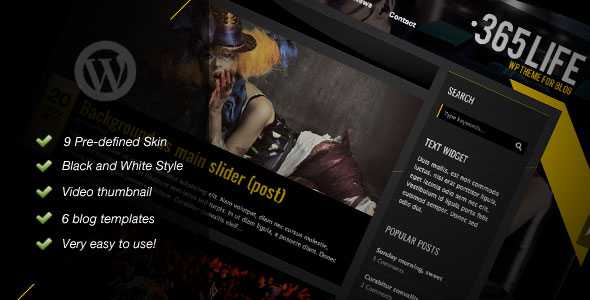 365Life - Themeforest WP Theme For Blog
