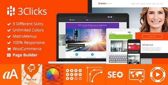 3Clicks v3.9.1 Responsive Multi-Purpose WordPress Theme